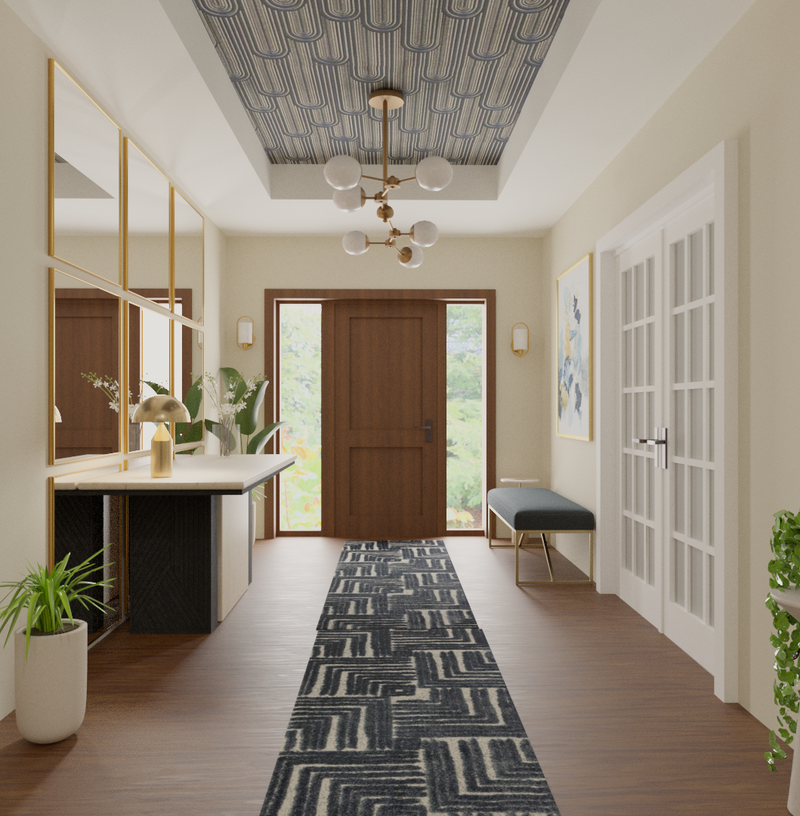 Contemporary, Modern, Glam Entryway Design by Havenly Interior Designer Dulce