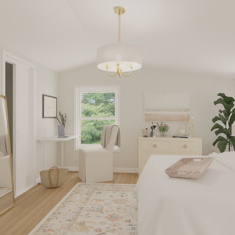 Coastal, Transitional Bedroom Design by Havenly Interior Designer Amy