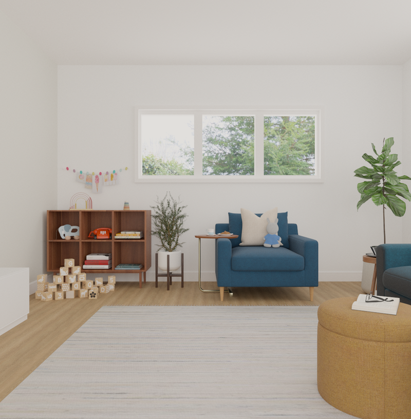 Midcentury Modern, Scandinavian Living Room Design by Havenly Interior Designer Amy