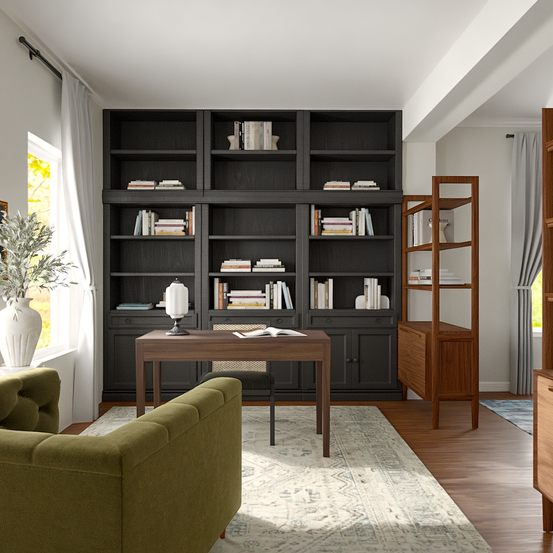 Classic, Library, Vintage Dining Room Design by Havenly Interior Designer Alyssa