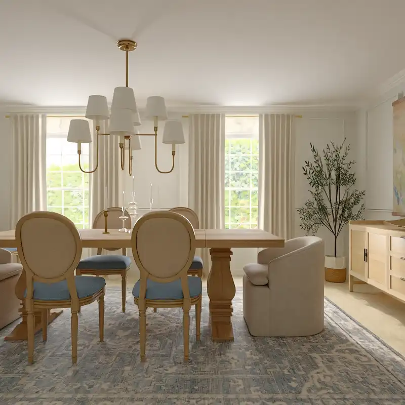 Classic, Coastal, Rustic Dining Room Design by Havenly Interior Designer Alyssa