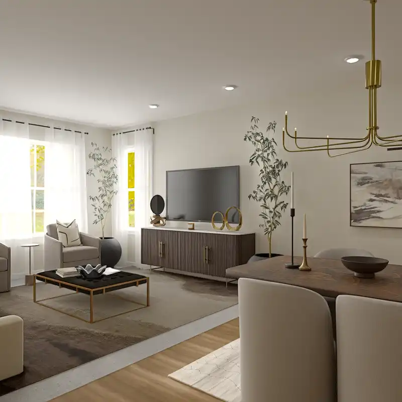 Contemporary, Modern, Minimal Living Room Design by Havenly Interior Designer Maura