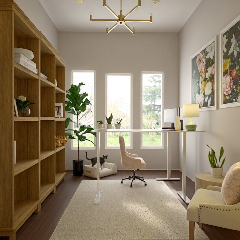 Modern, Classic, Organic Modern Office Design by Havenly Interior Designer Danielle