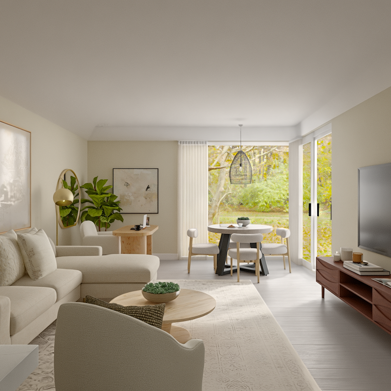 Bohemian, Transitional, Organic Modern, Warm Transitional Living Room Design by Havenly Interior Designer Tara